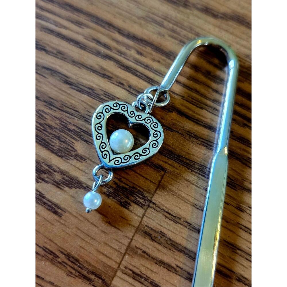 BRIGHTON "Sorority"โSilver and Pearl Bookmark from Brighton TIMELESS! - Picture 2 of 6